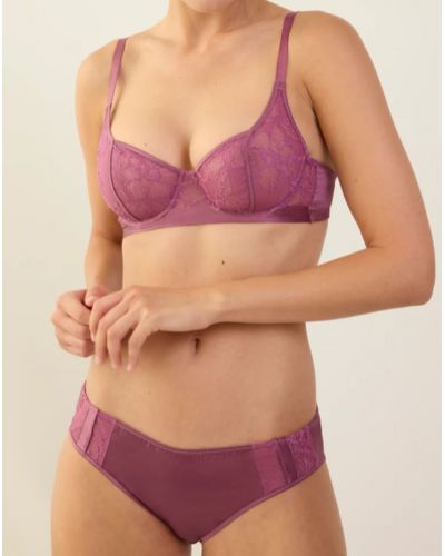 Slip en Soie Maison Lejaby Silk'N Lace (Rubis Rose)
