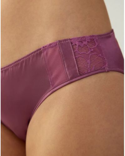 Slip en Soie Maison Lejaby Silk'N Lace (Rubis Rose)