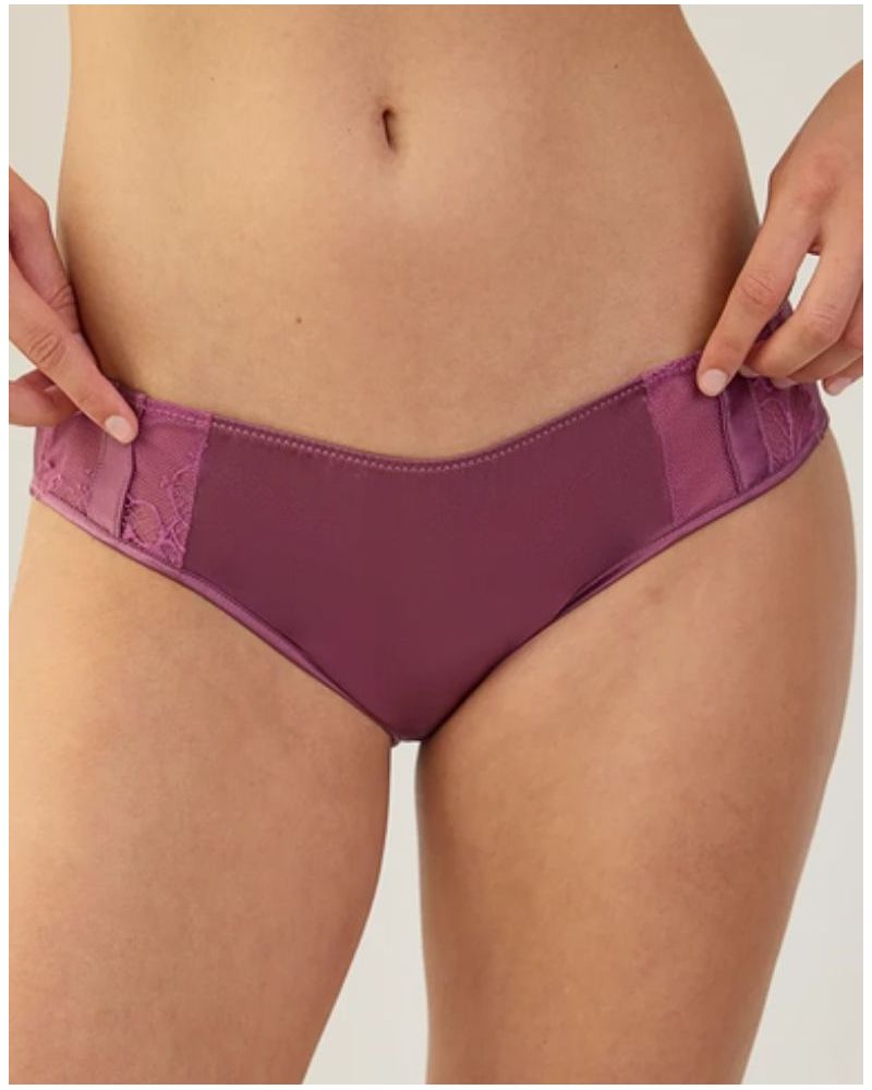 Calzoncillo en Seda Maison Lejaby Silk'N Lace (Rubis Rose)