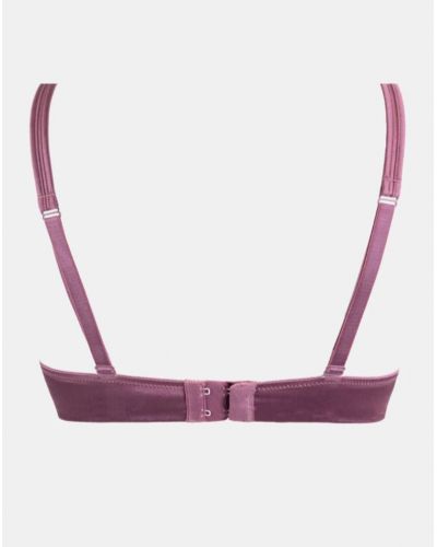 Silk underwired triangle bra Maison Lejaby Silk'N Lace (Rubis Rose)
