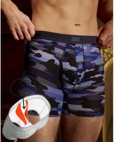 Boxer à braguette Saxx Vibe Xtra (Camo / Navy)