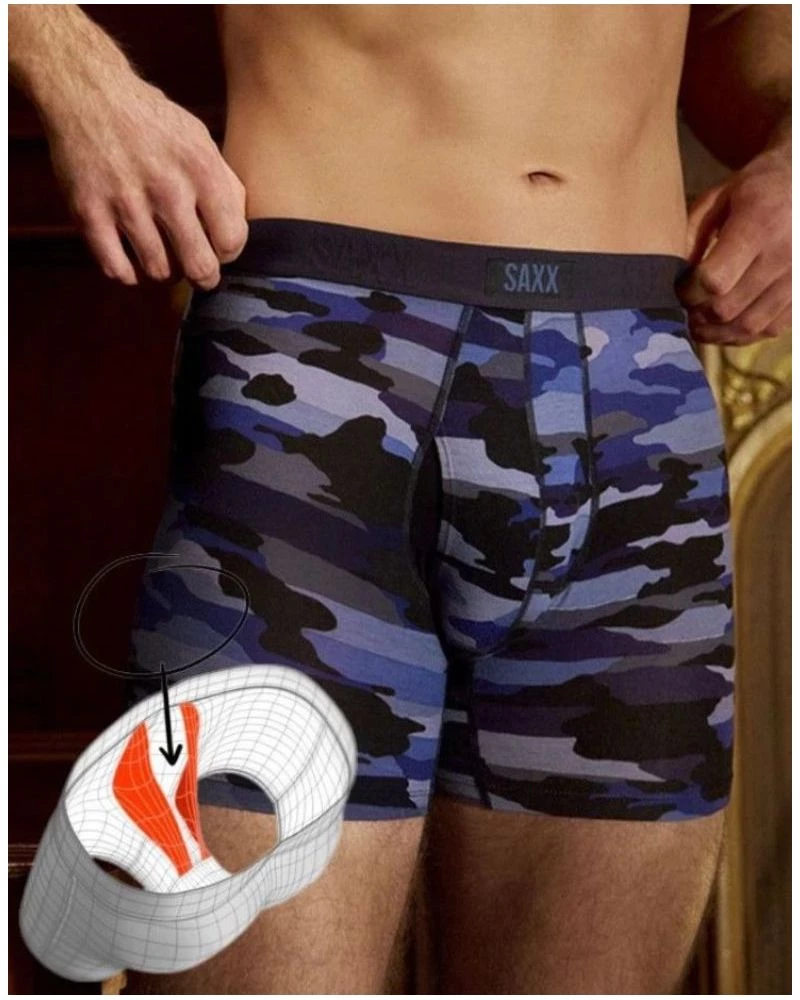 Boxer à braguette Saxx Vibe Xtra (Camo / Navy)