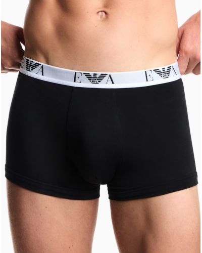Paquete de 3 shortys de algodón Emporio Armani Bold Monogram (Negro)