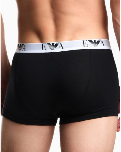 Pack of 3 trunks in cotton Emporio Armani Bold Monogram (Black)
