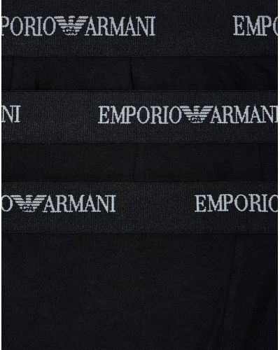 Paquete de 3 bóxers Emporio Armani Core Logoband (Negro)