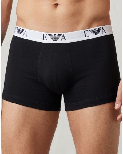 Lot de 3 shortys en coton Emporio Armani Bold Monogram (Blanc/Marine/Bleu))