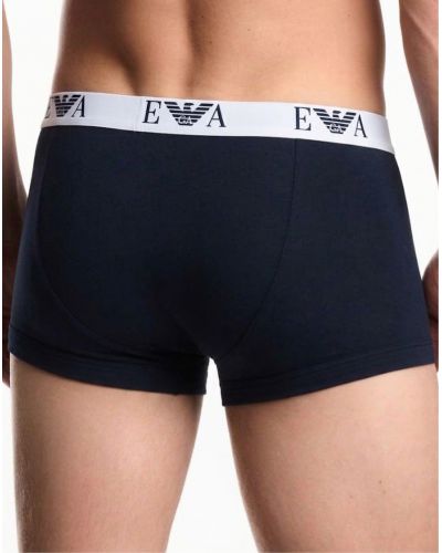 Pack of 3 trunks in cotton Emporio Armani Bold Monogram (Marine)