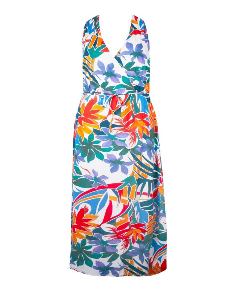 Robe de plage longue Antigel La Flaneuse (Papiers Découpés)