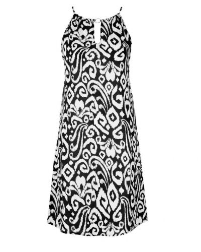 Beach dress Antigel La Balinaise (Ikat Noir Blanc)