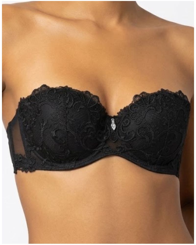 Strapless padded bra Lise charmel Dressing Floral (Black)