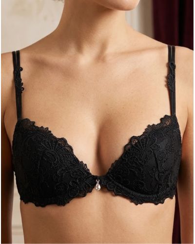 Sujetador push-up Lise Charmel Dressing Floral (Negro)