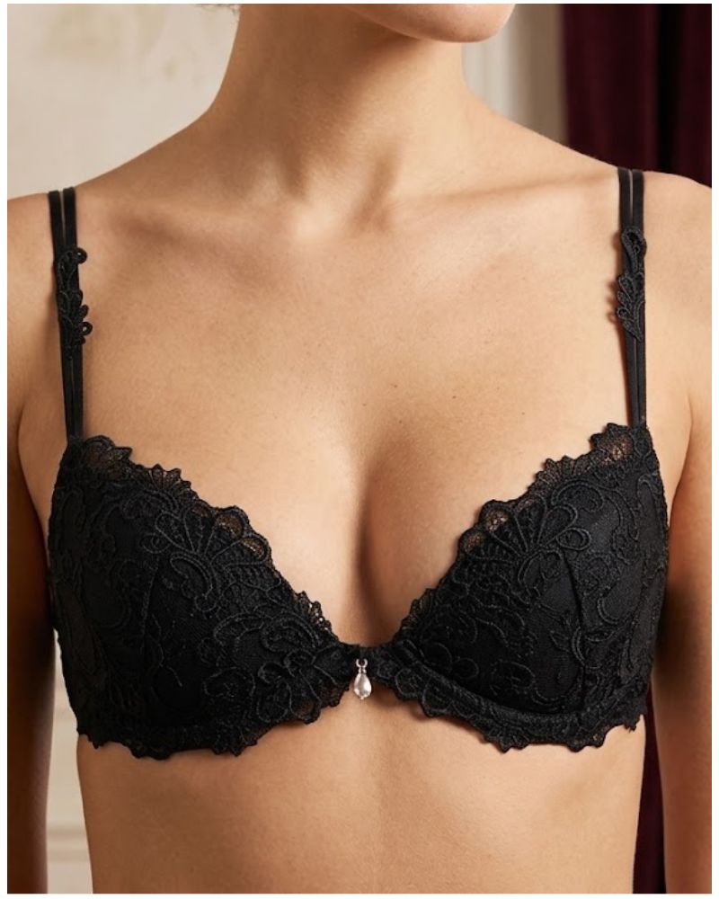 Soutien-gorge push-up Lise Charmel Dressing Floral (Noir)