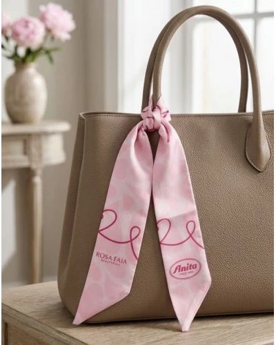 Foulard satiné Anita Octobre Rose