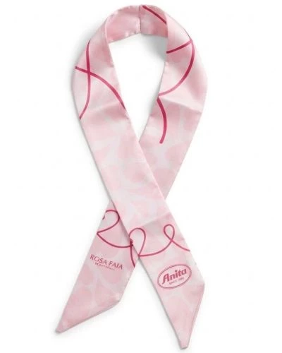 Foulard satiné Anita Octobre Rose