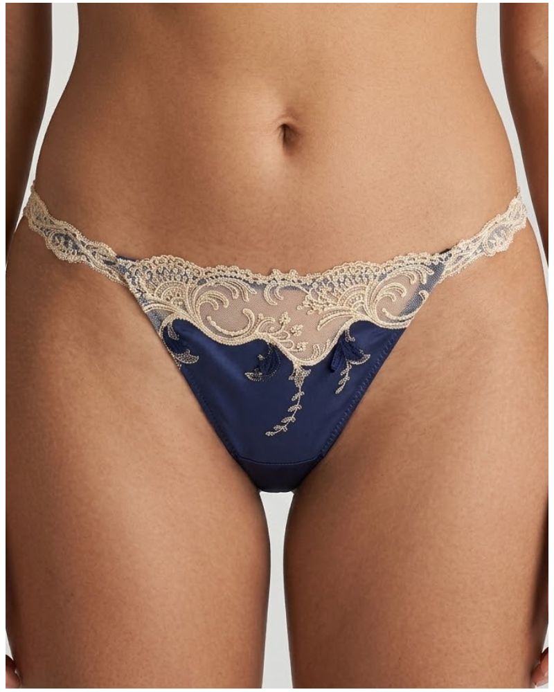 Tanga Sexy Lise Charmel Splendeur Soie (Splendeur Marine)