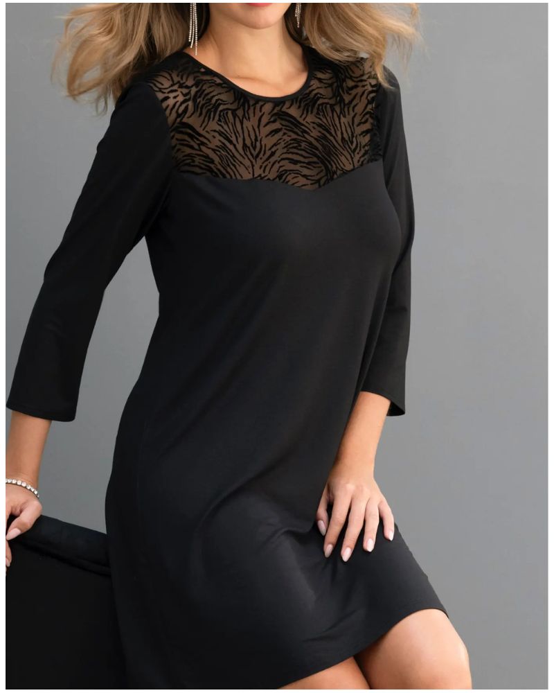 Nuisette de manga 3/4 Antigel Tigre Velours (Negro)