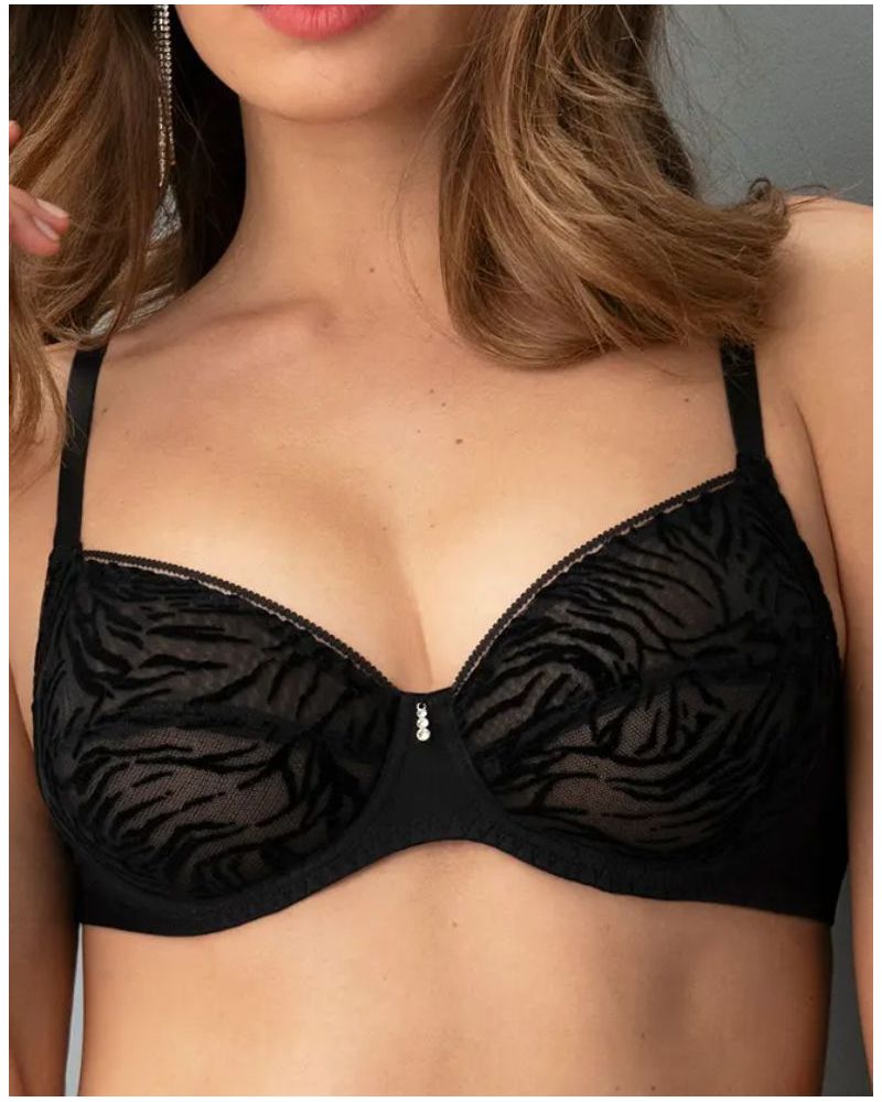 Sujetador con aros Antigel Tigre Velours (Negro)
