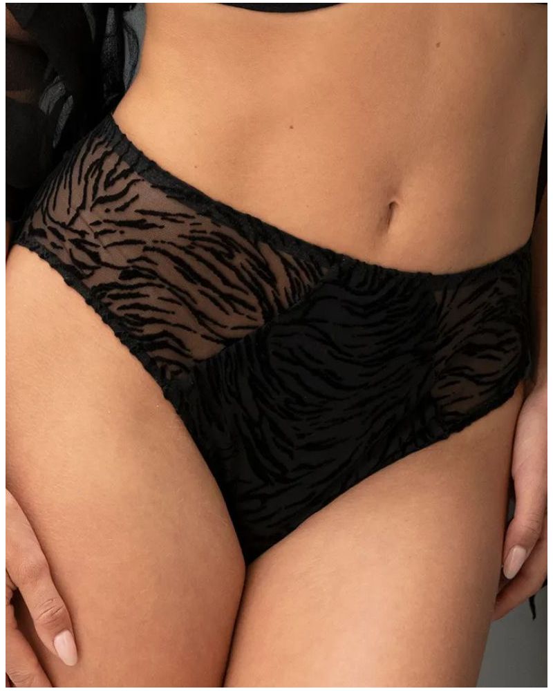 Calzoncillo cintura alta Antigel Tigre Velours (Negro)