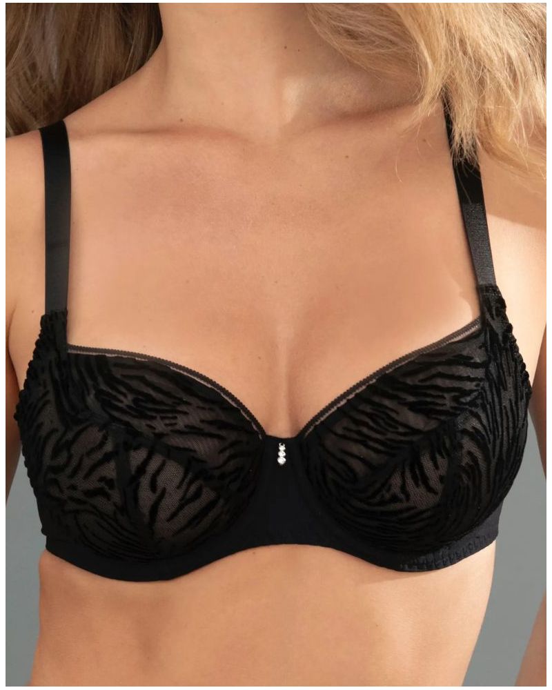 Sujetador corbeille de confort Antigel Tigre Velours (Negro)