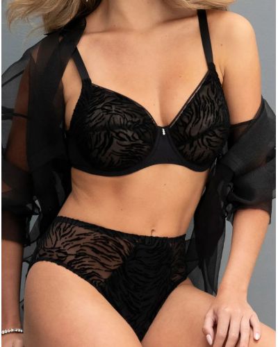 Underwired comfort bra Antigel Tigre Velours (Black)