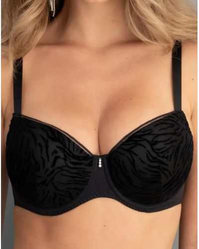 Soutien-gorge coque bonnets profonds Antigel Tigre Velours (Noir)