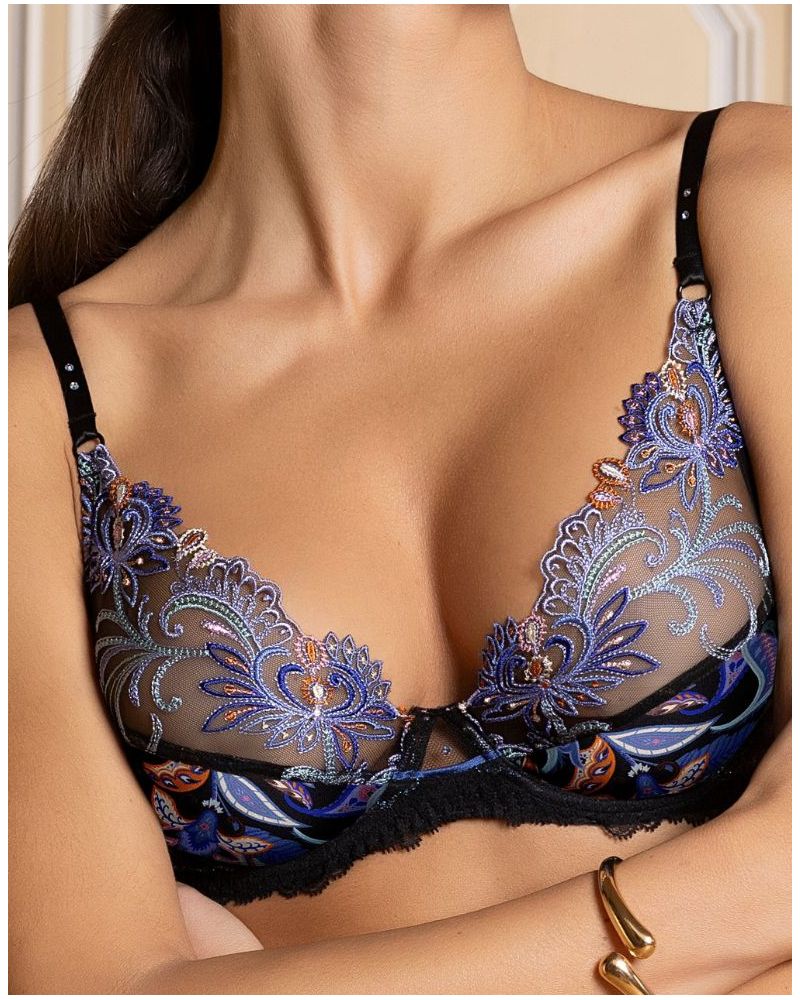Silk glamour bra Lise Charmel Féerie Cachemire (Arty Cachemire)