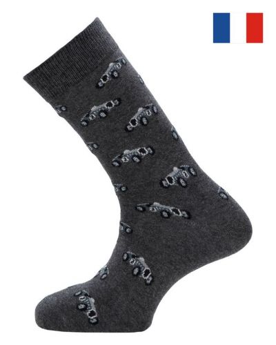 Men's cotton socks Maison Broussaud Les Autos (Anthracite)