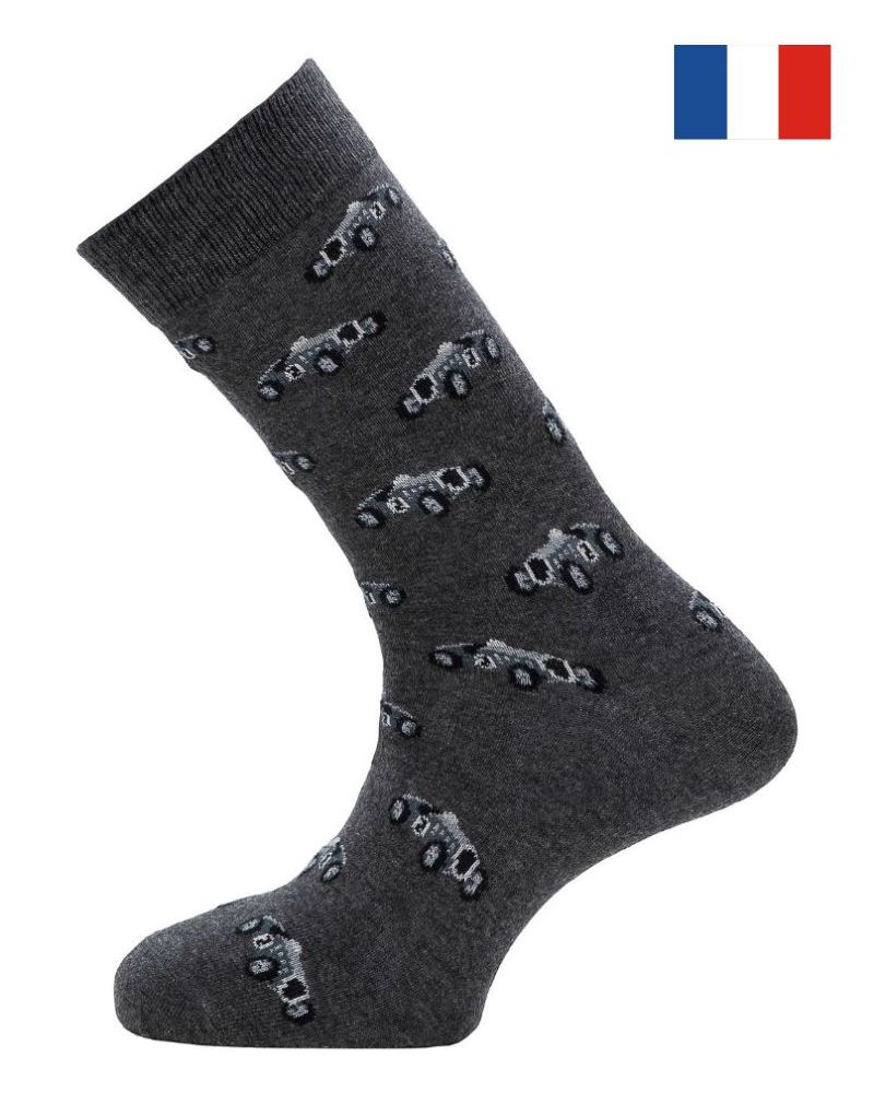 Men's cotton socks Maison Broussaud Les Autos (Anthracite)
