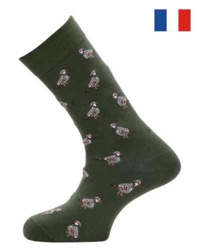 Men's cotton socks Maison Broussaud Les Perdrix (Kaki)