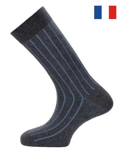 Men's cotton socks Maison Broussaud Les Fausses Cotes (Anthracite)