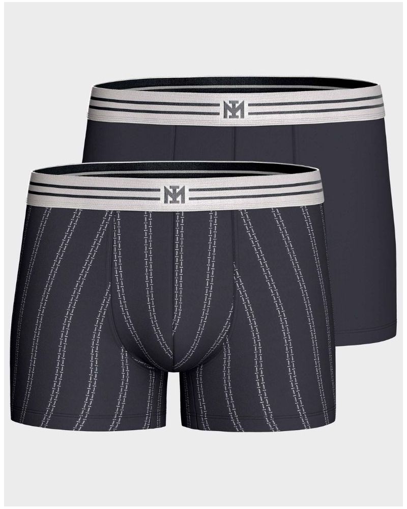 Paquete de 2 bóxers en algodón Impetus Stride Q05 (Imprimé Navy Blue/Navy Blue)