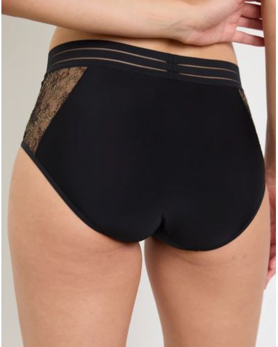 High-Waist Brief Maison Lejaby Nufit Stardust (Black)