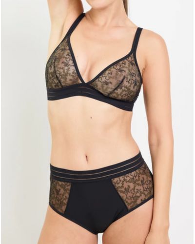 High-Waist Brief Maison Lejaby Nufit Stardust (Black)
