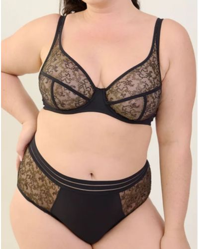 Sujetador con Aros de Tres Partes Maison Lejaby Nufit Stardust (Negro)