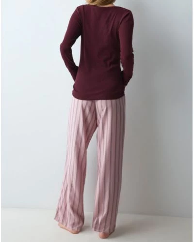 Pyjama long coton Nuit Triumph (Red Dark Comb)