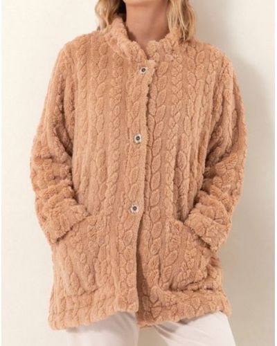 Veste manches longues boutonnée Le Chat Essentiel (Beige)