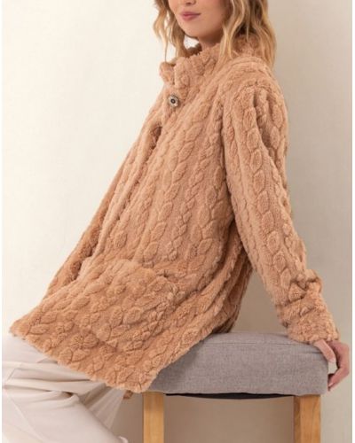 Veste manches longues boutonnée Le Chat Essentiel (Beige)
