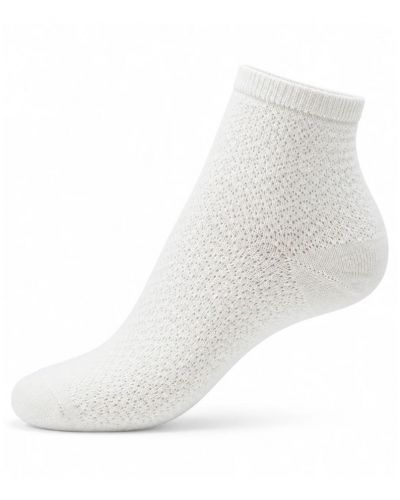 Calcetines Mujer de Lana Maison Broussaud Punto Calado (Ecru)