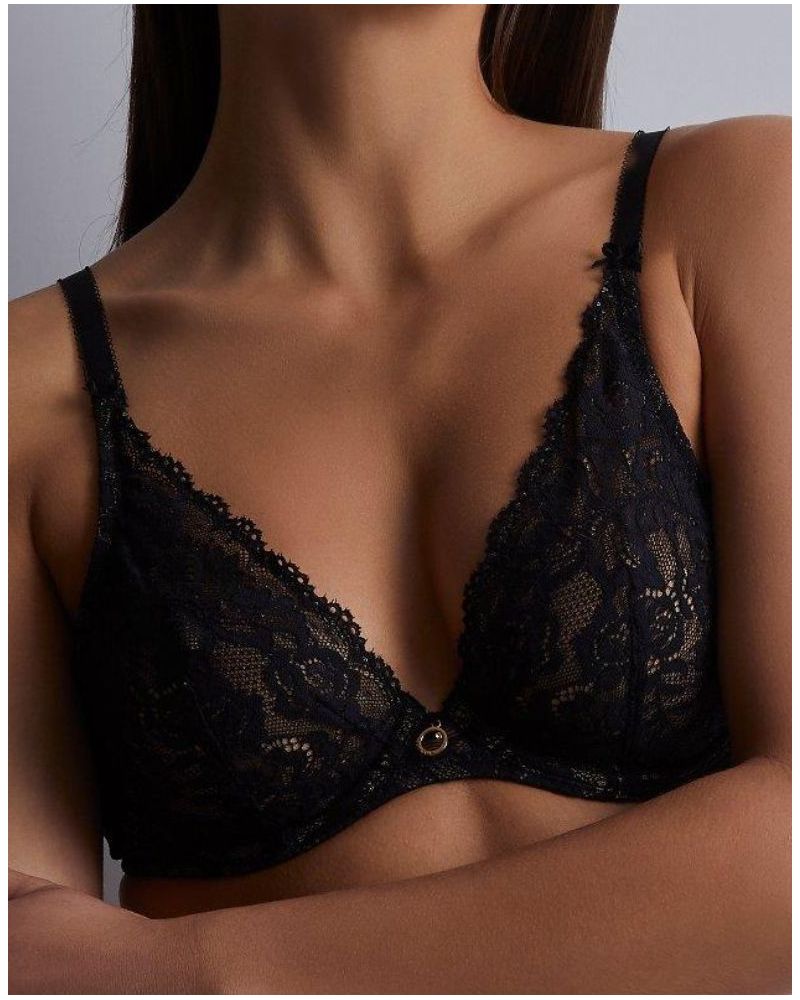 Soutien-gorge triangle plunge Aubade Rosessence (Noir)