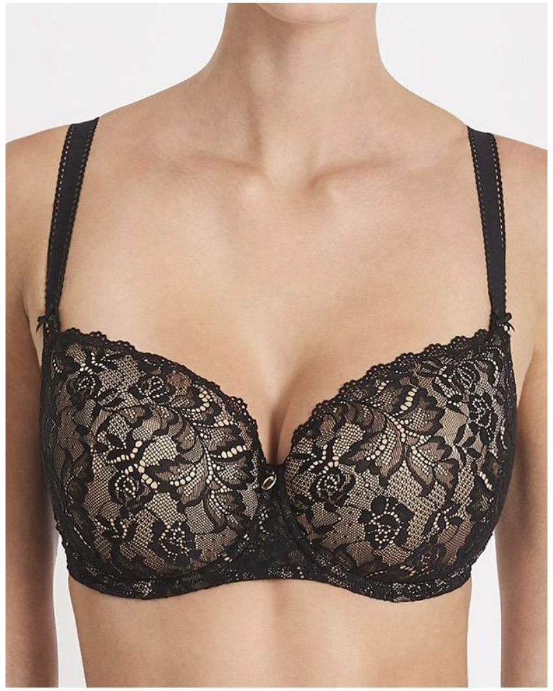 Soutien-gorge corbeille coque Aubade Rosessence (Noir)