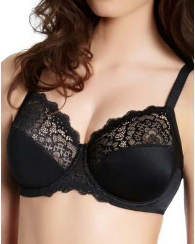 Underwired deep cups Bra Simone Perele Caresse (Black)