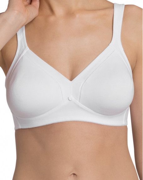 Wireless Cotton Shaper bra Triumph Cotton Shaper & Delicate Doreen (White)