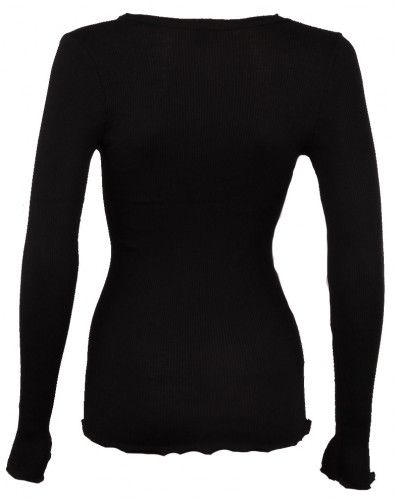 Oscalito round collar Wool & Silk 3446R (Black)