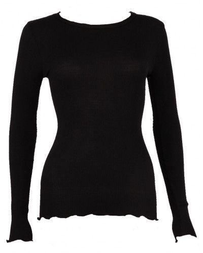 Oscalito round collar Wool & Silk 3446R (Black)