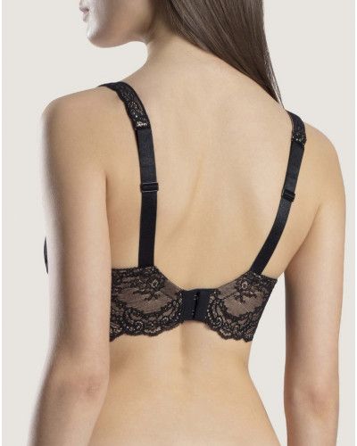 Sujetador corbeille confort Aubade Danse des Sens (Negro)