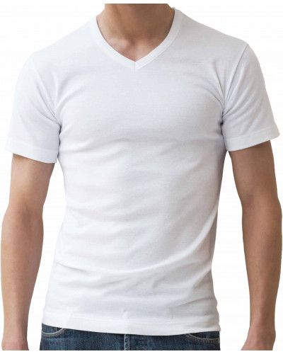 Set of 2 Athena V-neck T-shirts Organic Cotton (White)