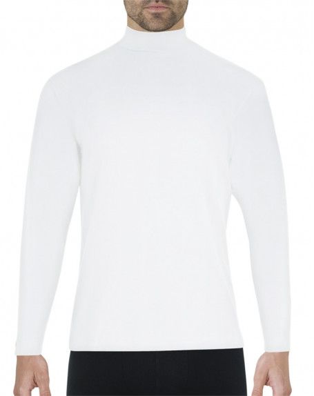 Camiseta Eminence Calor Natural manga larga y cuello de chimenea (Blanca)