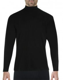 Camiseta Eminence Calor Natural manga larga y cuello de chimenea (Negro)