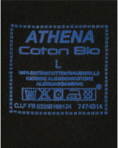 Paquete de 2 camisetas Athena con cuello en V algodón orgánico (Negro)