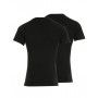 Paquete de 2 camisetas Athena con cuello en V algodón orgánico (Negro)